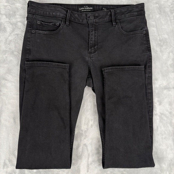 Lucky Brand Lolita Skinny Jeans Black Wash Ankle Women Sz 10 30 (Fits 32.5x28.5) - Picture 5 of 16